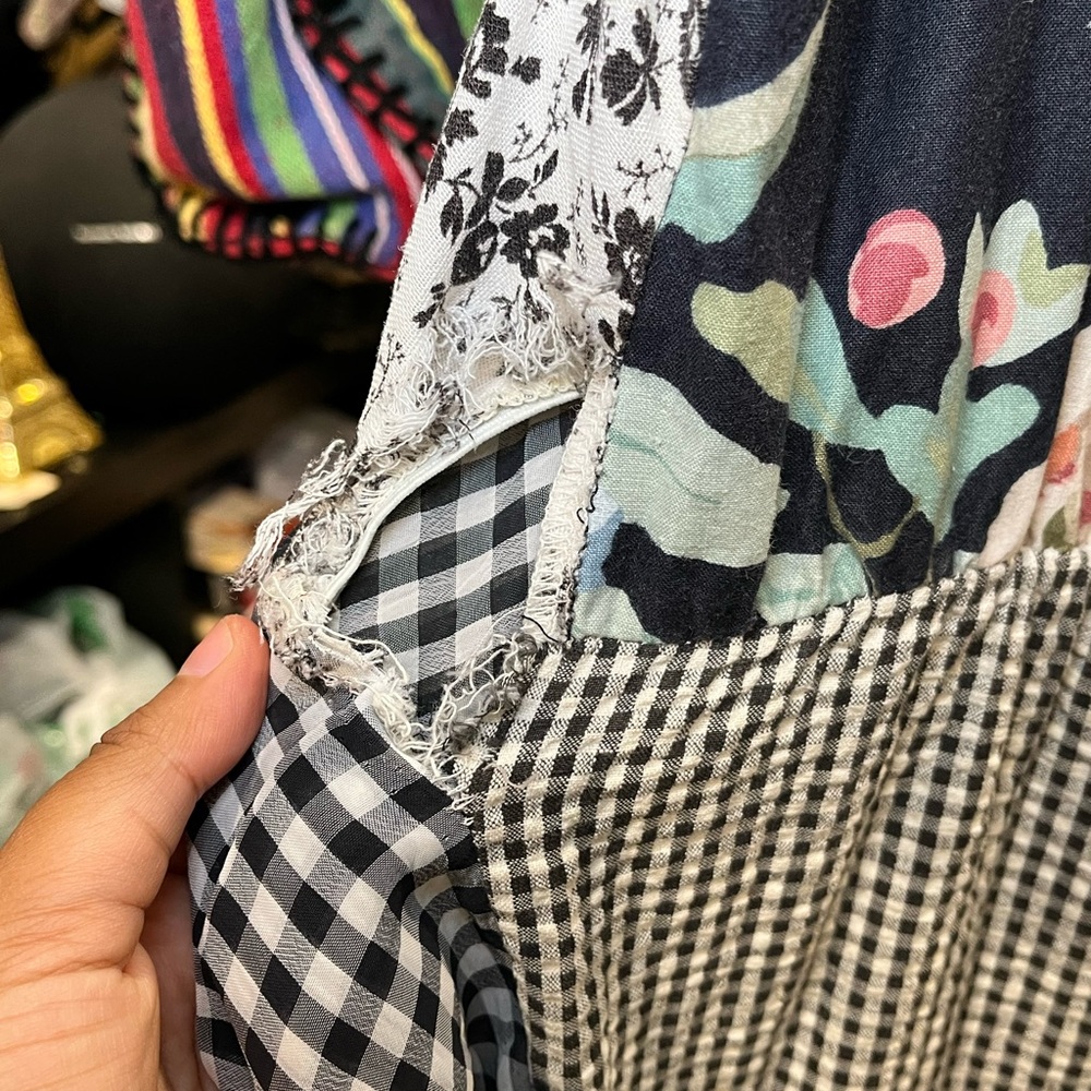 Vintage Patchwork Squared Neckline With Shoulder … - image 3